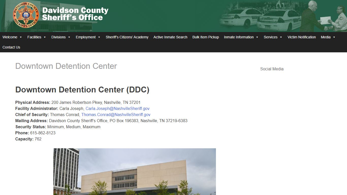 Downtown Detention Center – Davidson County Sheriff - Nashville